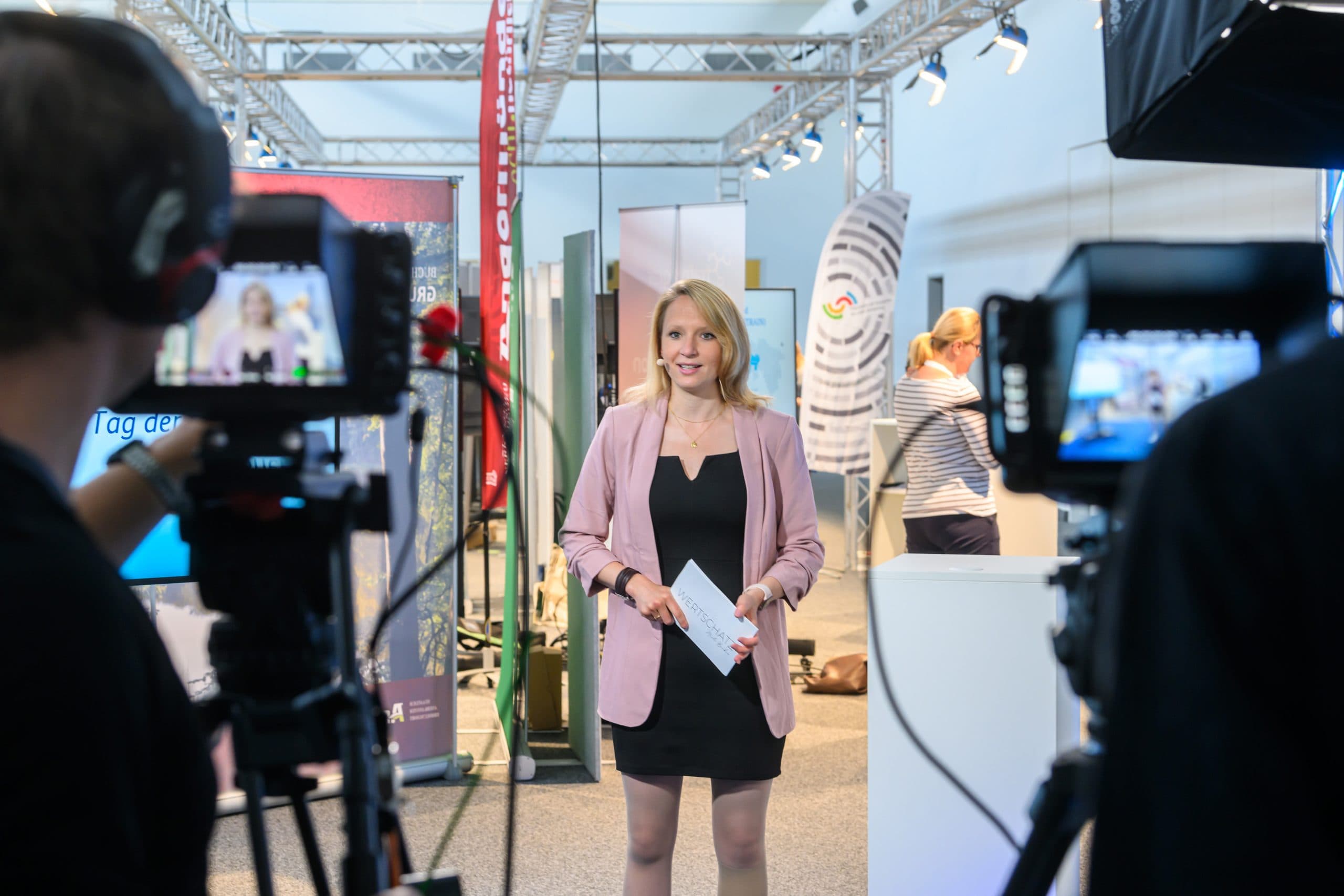 Video reportage at an event