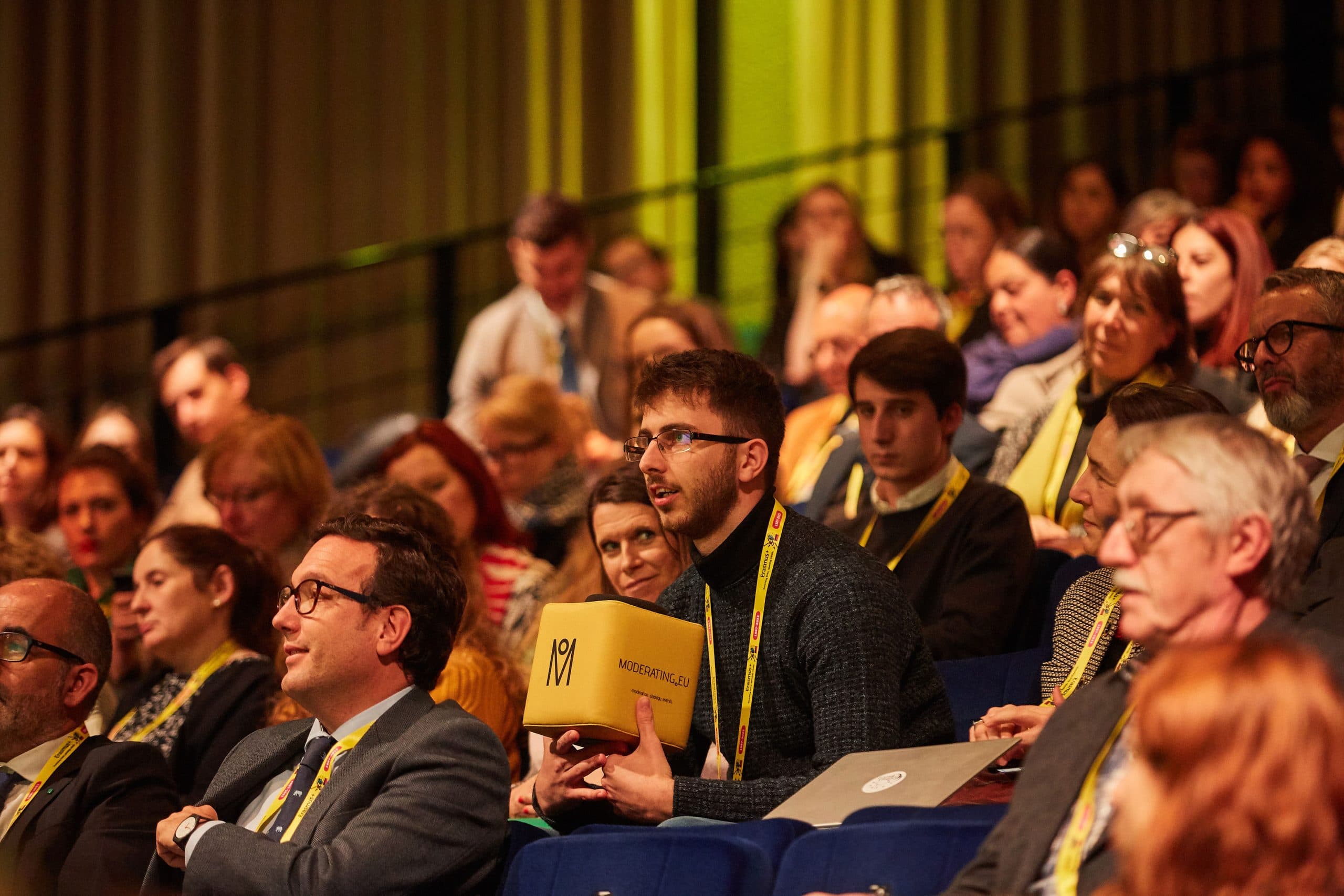 Conference audience in a European event hall