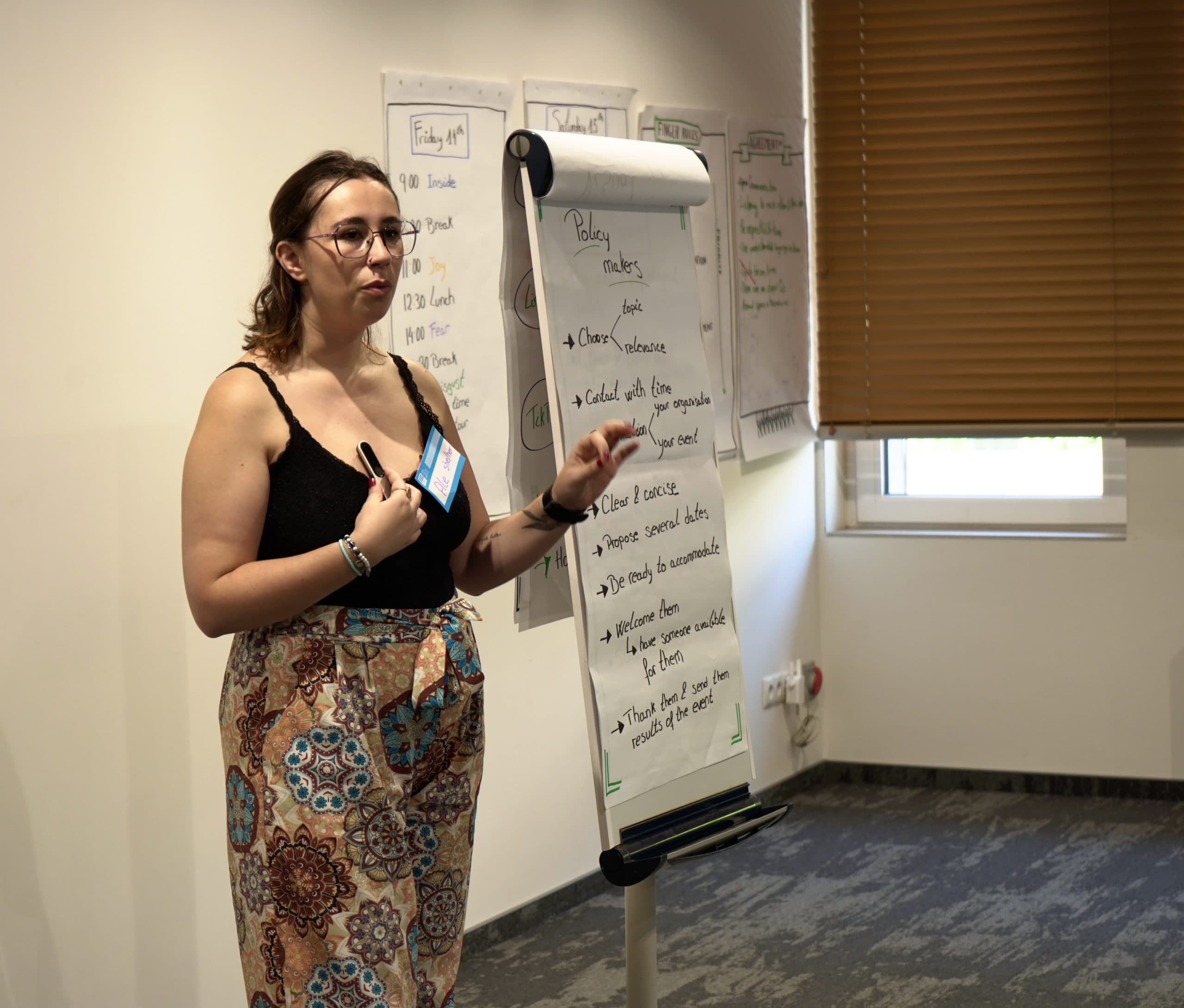 Facilitator leading a workshop session